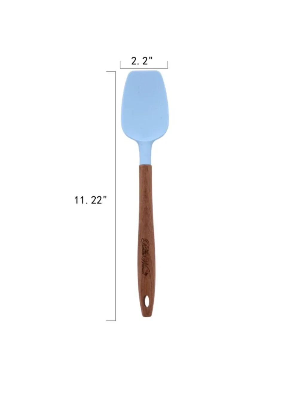 The Woman Pioneer Blue 10-Piece Silicone-Tipped Wood Handles Cooking Utensil